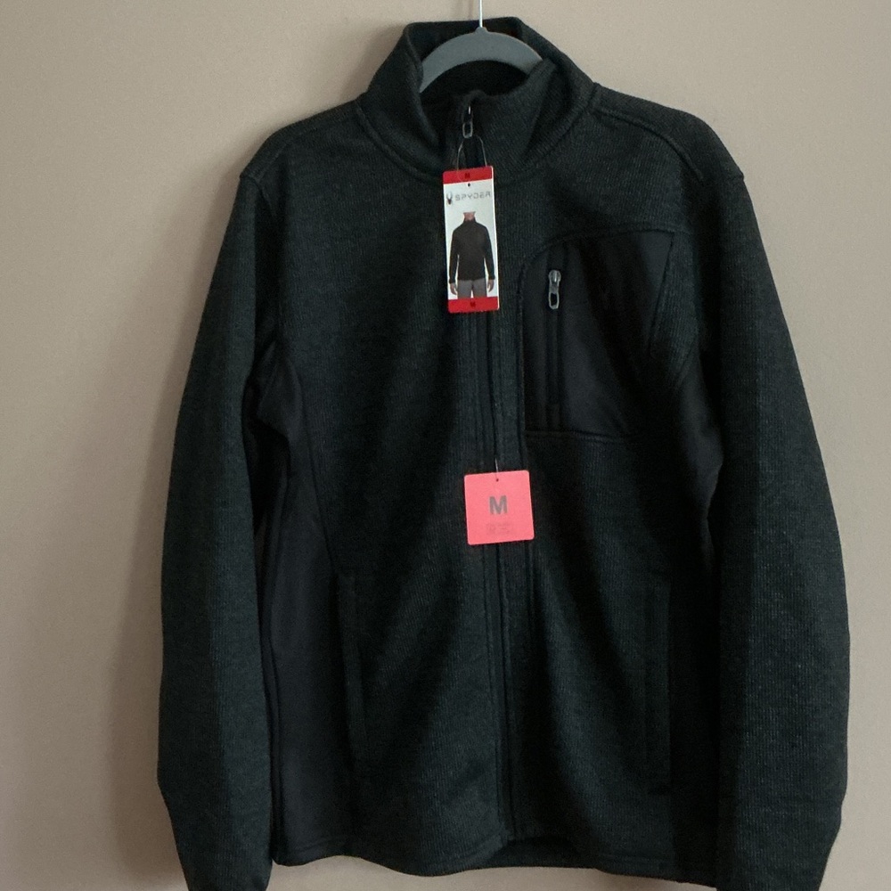 NWT Spyder Charcoal Full-Zip Jacket